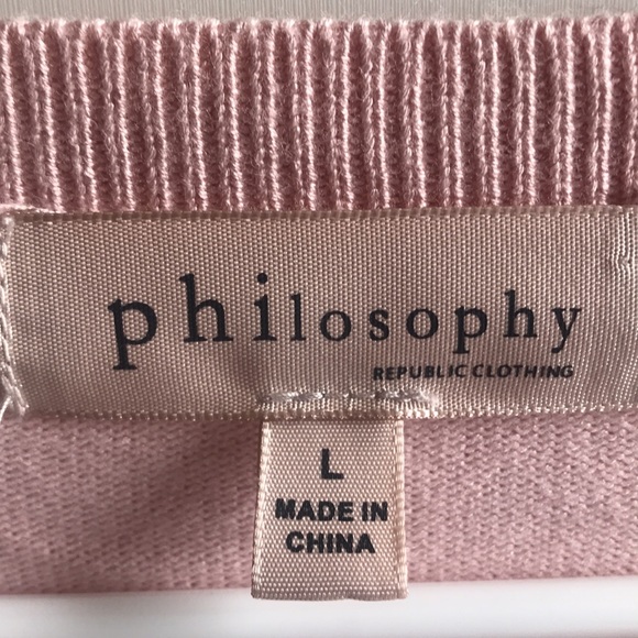 Philosophy pink sweater very cute - Picture 5 of 6